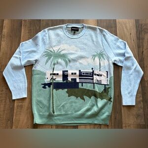 Bonobos Men’s Sky Blue Scenic Crewneck Sweater